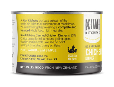 Kiwi Kitchens Barn Raised Chicken Dinner Canned Wet Cat Food