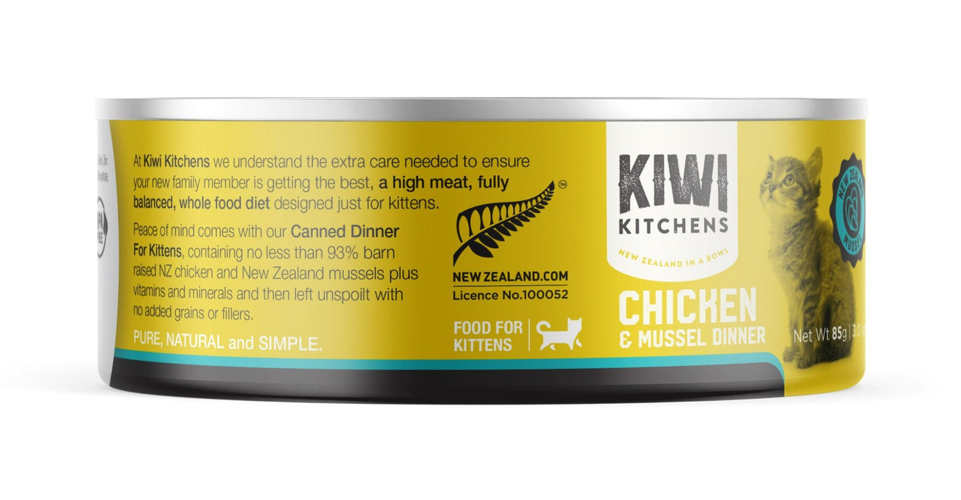 Kiwi Kitchens Chicken & Mussel Dinner Canned Wet Kitten Food