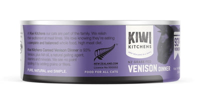 Kiwi Kitchens Grass Fed Venison Dinner Canned Wet Cat Food