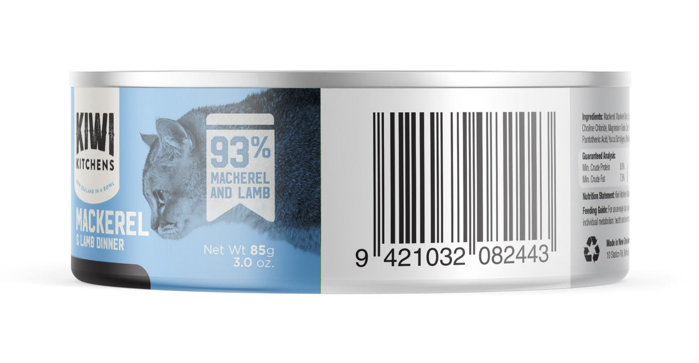 Kiwi Kitchens Mackerel & Lamb Dinner Canned Wet Cat Food