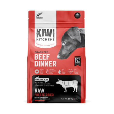 Kiwi Kitchens Raw Freeze Dried Grass Fed Beef Dinner Dry Dog Food