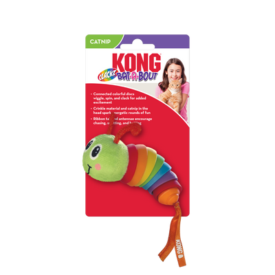 Kong Bat-A-Bout Clacks Caterpillar Cat Toy