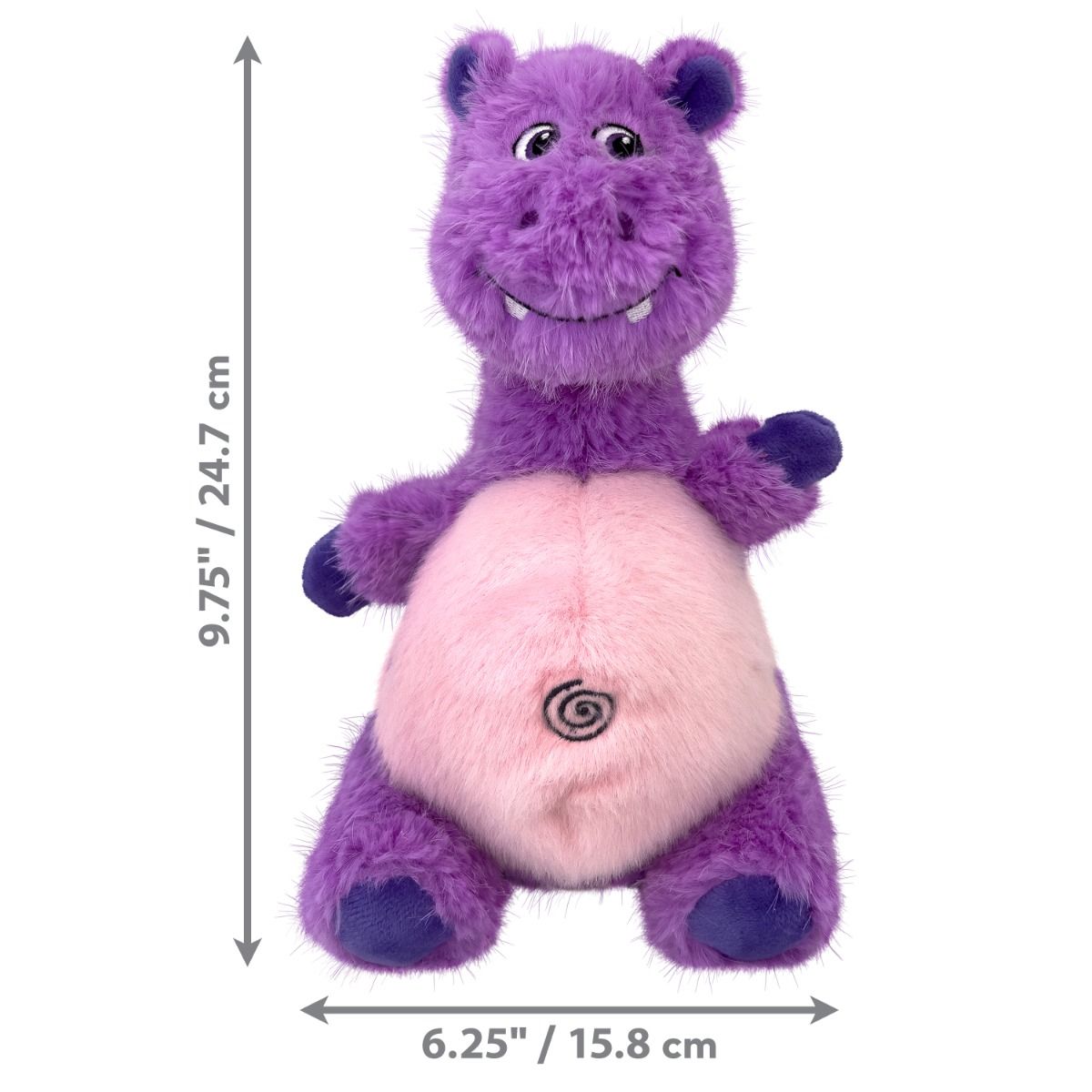 Kong Knots Belly Hippo Squeaker Dog Toy