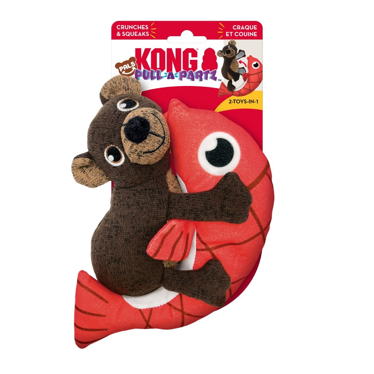 Kong Pull-A-Partz Pals Bear Squeaker Dog Toy