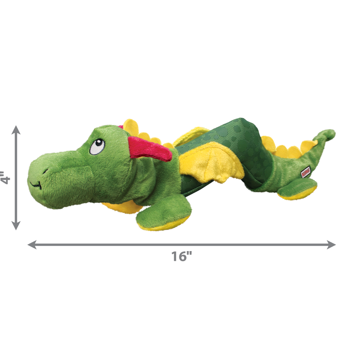 Kong Shakers Dragon Plush Squeaker Dog Toy
