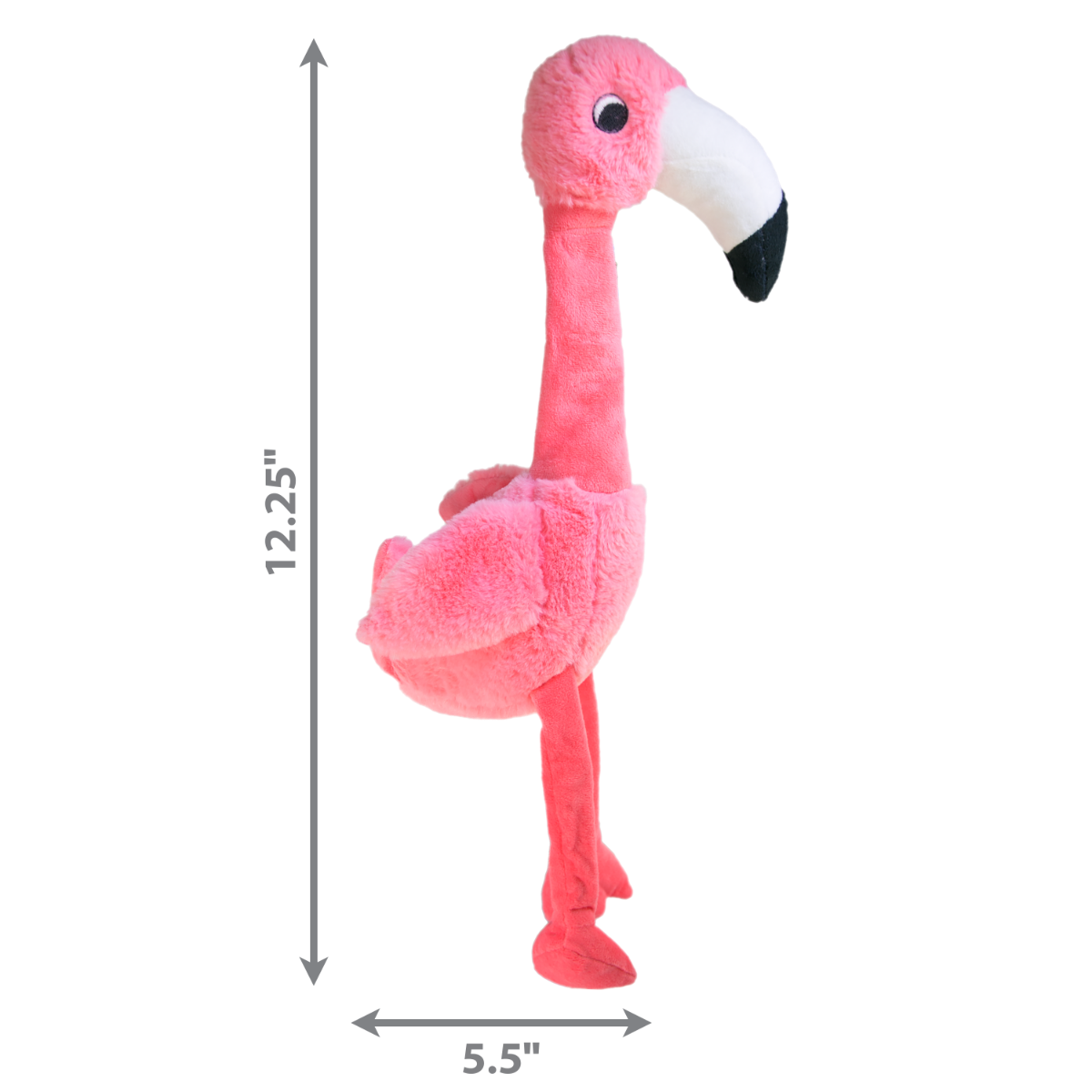 Kong Shakers Honkers Flamingo Plush Squeaker Dog Toy