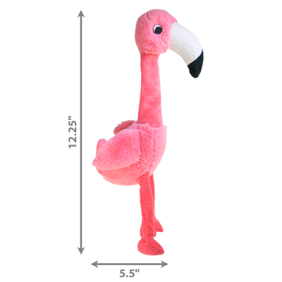 Kong Shakers Honkers Flamingo Plush Squeaker Dog Toy