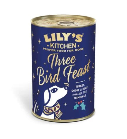 Lily's Kitchen Christmas Three Bird Feast Dog Wet Food 400G