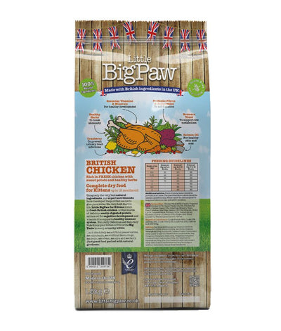 Little BigPaw British Chicken Dry Kitten Food 1.5kg