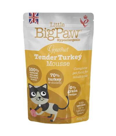 Little BigPaw Gourmet Tender Turkey Mousse Wet Cat Food 85g