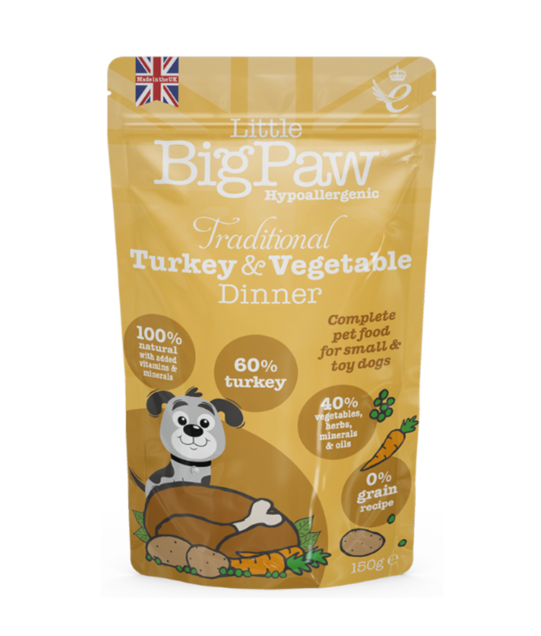 Little BigPaw Traditional Turkey & Vegetable Dinner Wet Dog Food 150g