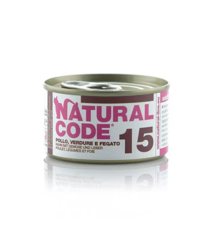 Natural Code Chicken Vegetables & Liver Cooking Water Wet Cat Food - 85G