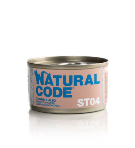 Natural Code Steril 04 Tuna & Anchovies Wet Cat Food - 85G