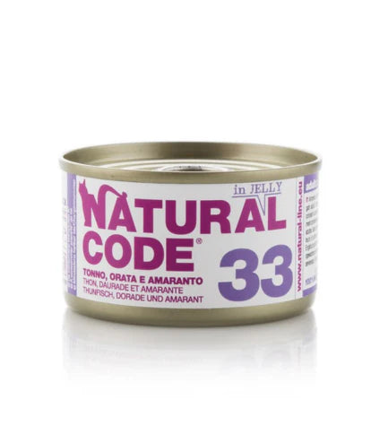 Natural Code Tuna Sea Bream & Apple Soft Jelly Wet Cat Food - 85G