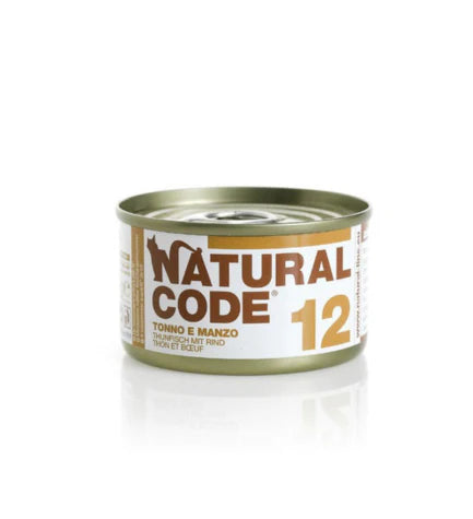 Natural Code Tuna & Beef Cooking Water Wet Cat Food - 85G