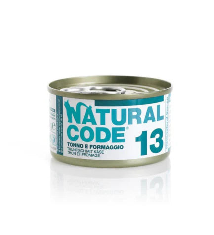 Natural Code Tuna & Cheese Cooking Water Wet Cat Food - 85G