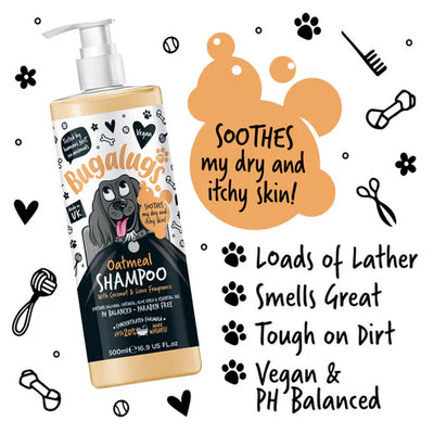 Bugalugs Oatmeal with Coconut & Lime Dog Shampoo- 500ML