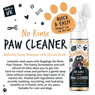 Bugalugs Oatmeal No Rinse Paw Cleaner - 200ml