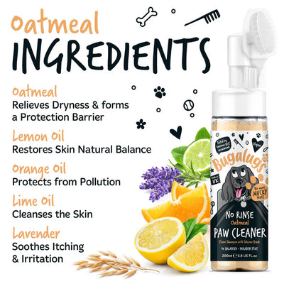 Bugalugs Oatmeal No Rinse Paw Cleaner - 200ml