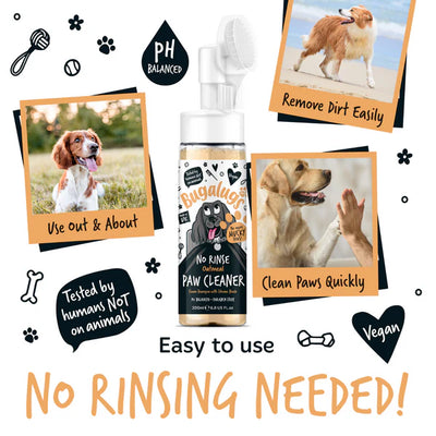 Bugalugs Oatmeal No Rinse Paw Cleaner - 200ml