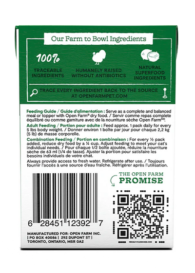 Open Farm Chicken Rustic Blend Wet Cat Food 155G