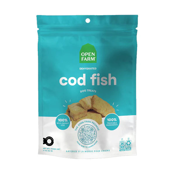 Open Farm Dehydrated Cod Fish Dog Treat 56G