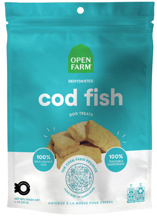 Open Farm Dehydrated Cod Fish Dog Treat 56G