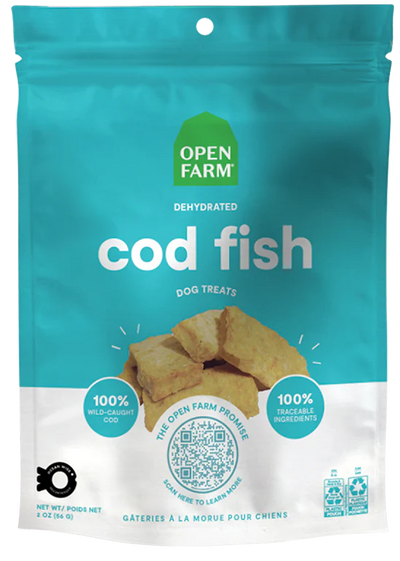 Open Farm Dehydrated Cod Fish Dog Treat 56G