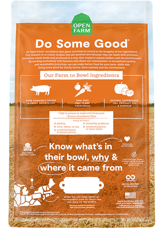 Open Farm Grain Free Farmer's Table Pork Dry Dog Food