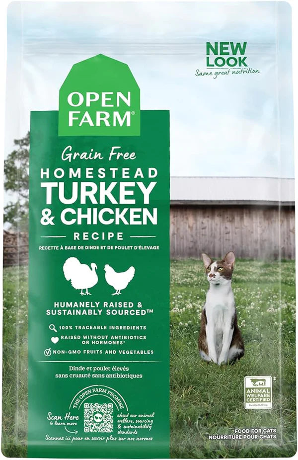 Open Farm Grain Free Homestead Turkey & Chicken Dry Cat Food