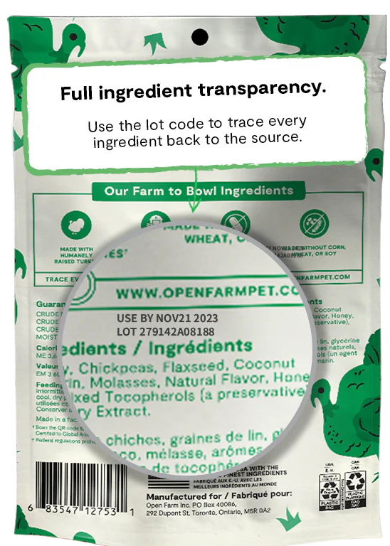 Open Farm Grain Free Jerky Strips Turkey Dog Treat 158G