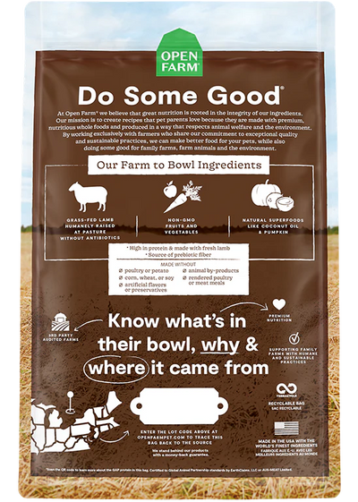 Open Farm Grain Free Pasture Lamb Dry Dog Food