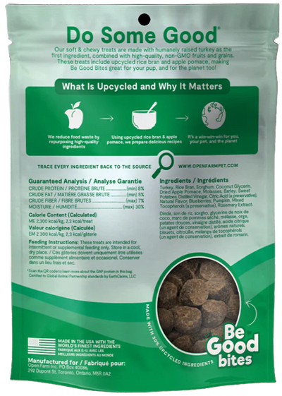 Open Farm Be Good Bites Turkey Recipe Dog Treat 170G