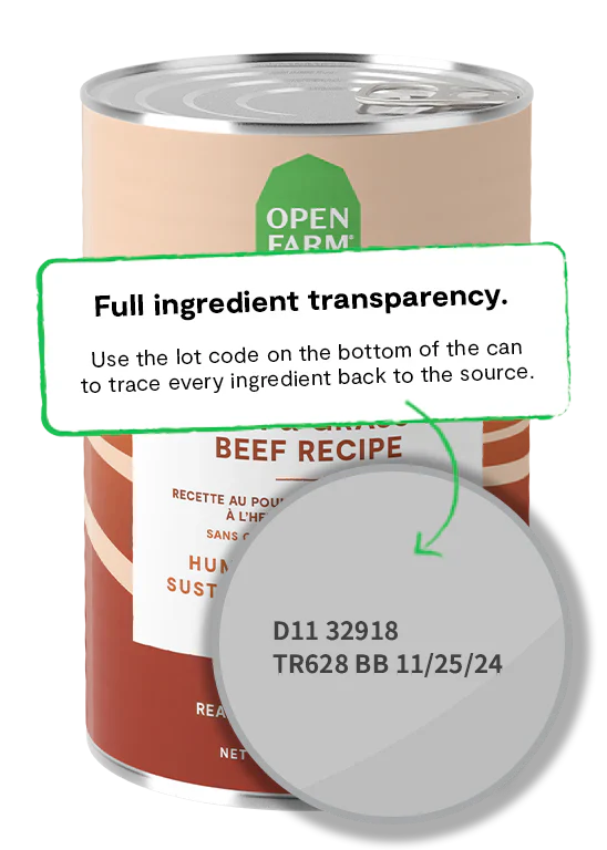 Open Farm Chicken & Grass Fed Beef Pate Wet Dog Food 354G