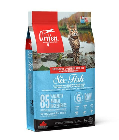 Orijen Six Fish Formula Protein-Rich Grain Free Diet Cat Dry Food