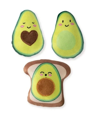 PetShop by Fringe Studio Avocado 3pcs Small Dog Toy Set