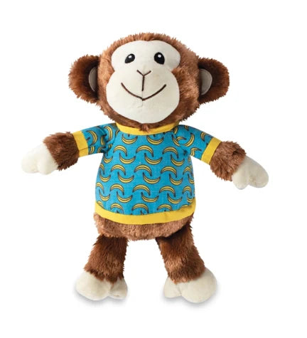 PetShop by Fringe Studio Bananas The Monkey Plush Dog Toy