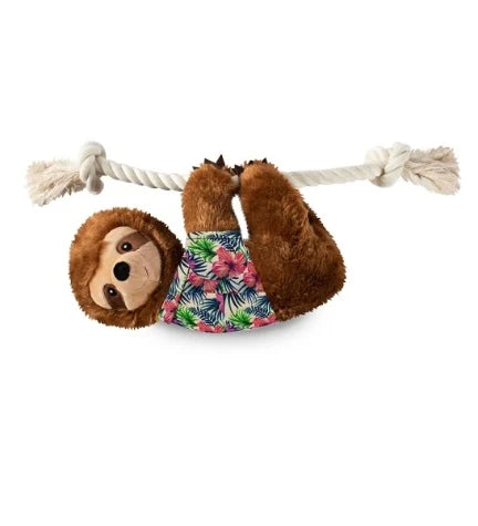 PetShop by Fringe Studio Hangin Around Summer Sloth Plush Dog Toy