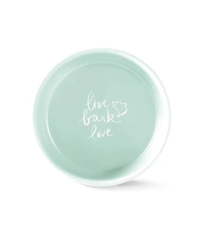 PetShop by Fringe Studio Live Bark Love Stoneware Beveled Bowl