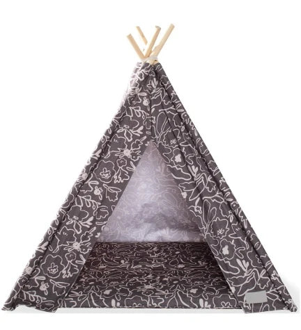 PetShop by Fringe Studio Messy Flower Canvas Teepee Bed