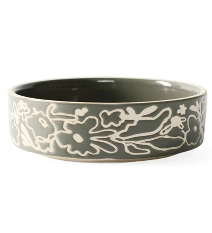 PetShop by Fringe Studio Messy Flower Dog Bowl