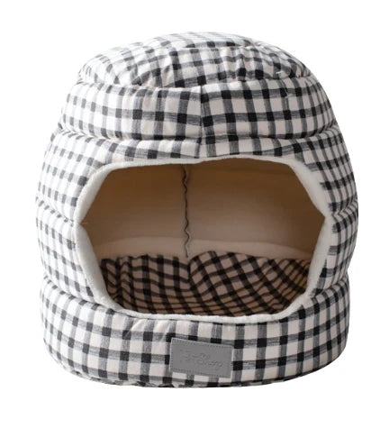 PetShop by Fringe Studio Painted Gingham Canvas Hut Bed Dogs & Cats