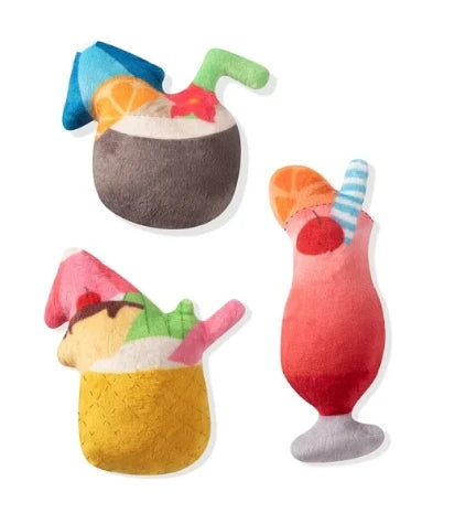 PetShop by Fringe Studio Tropical Drinks 3pcs Small Dog Toy