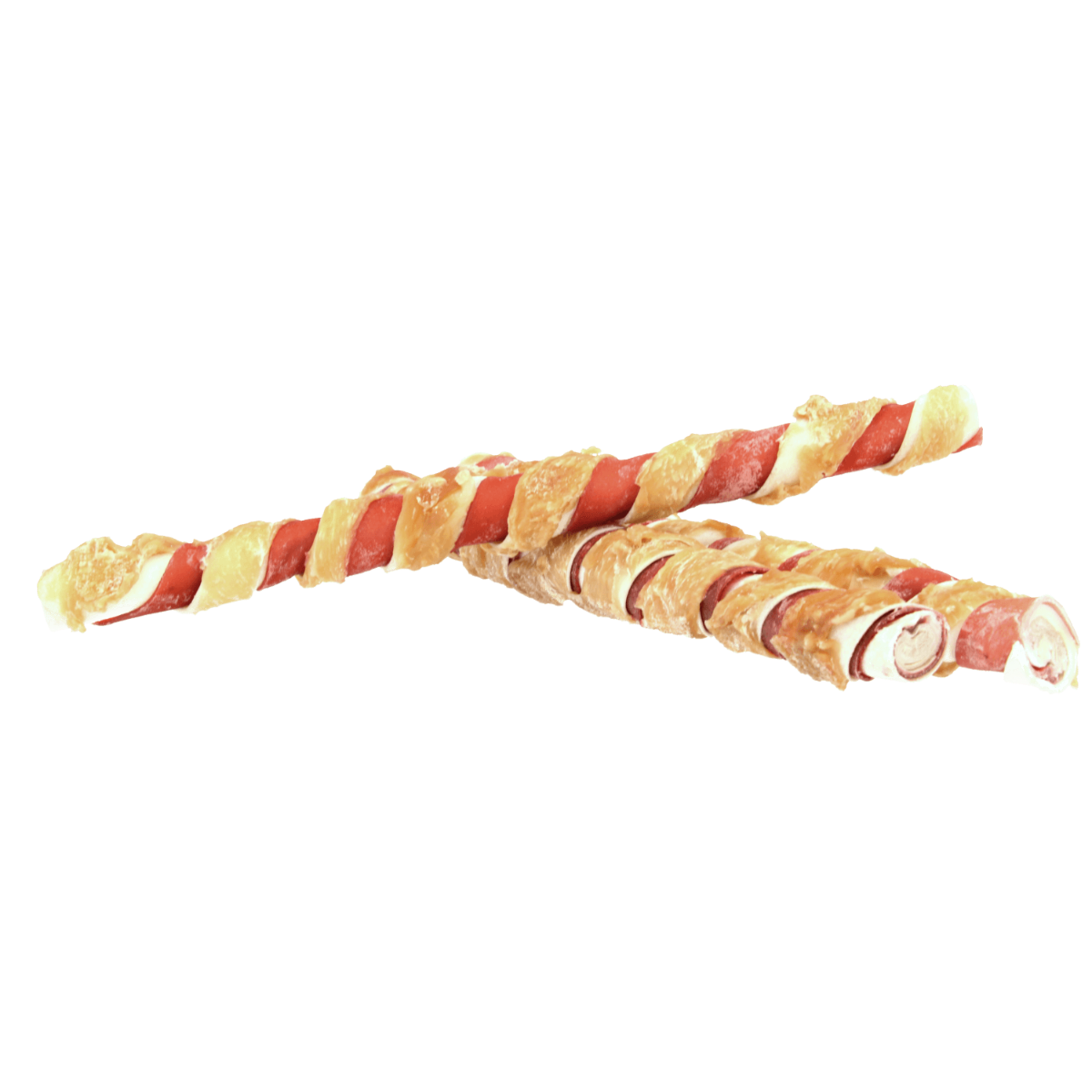 Pets Unlimited Tricolor Chewy Stick with Chicken Large Dog Treats 3pcs