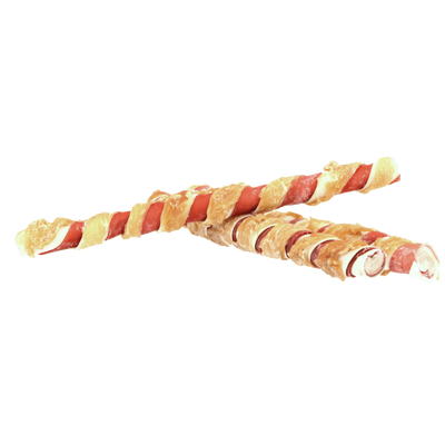 Pets Unlimited Tricolor Chewy Stick with Chicken Large Dog Treats 3pcs