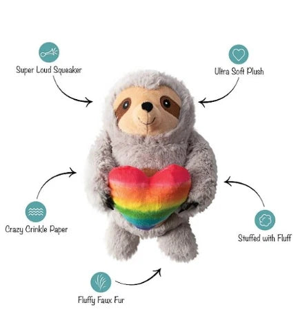 Petshop by Fringe Studio Follow Your Rainbow Plush Dog Toy