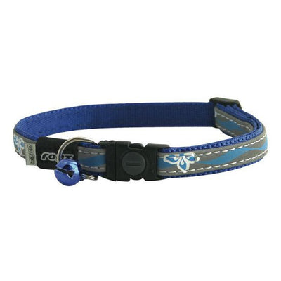 Rogz Nightcat Blue Floral Cat Collar