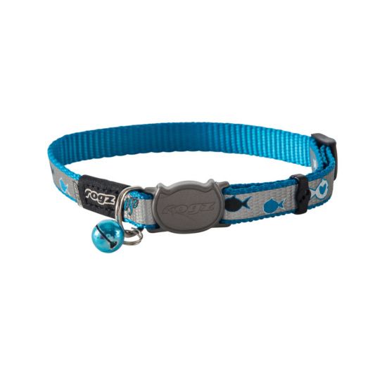 Rogz Reflectocat Blue Fish Cat Collar