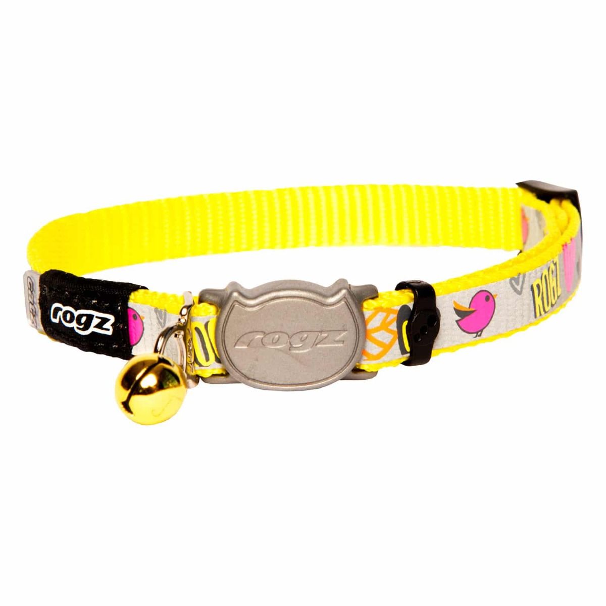 Rogz Reflectocat Cat Collar DayGlo Bird