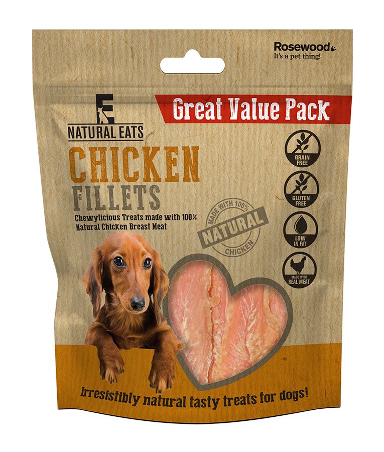 Rosewood Natural Eats Chicken Fillets Treats 400g Value Pack